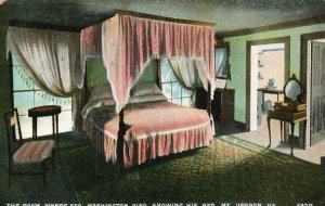 Vintage Postcard 1908 Room Where George Washington Died Mount Vernon Virginia VA