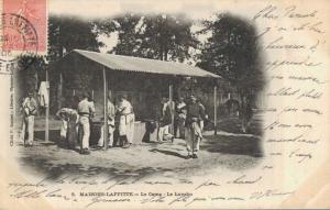 Military WW1 Maisons Laffitte Le Camp Le Lavabo Vintage Postcard 02.84
