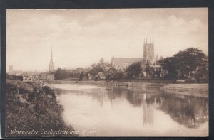 Worcestershire Postcard - Worcester Cathedral and River    RS20860