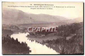 Old Postcard Besancon Historic Lake Chaillexon and entry of Doubs Basins