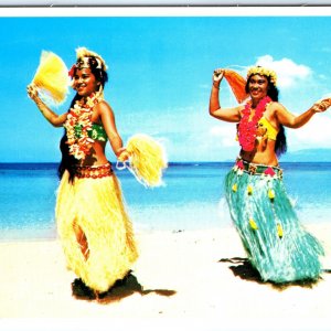 c1970s Hawaii, HI Tahitian Dancers Beach Costume Performance Chrome 4x6 PC M17