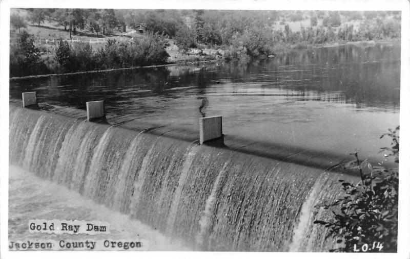 OR, Oregon     GOLD RAY DAM     Jackson County      c1940's Real Photo Postcard