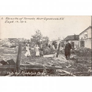 Original Antique Postcard 1912 Tornado Disaster Aftermath - Syracuse, NY #6