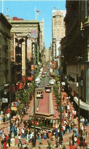 Postcard Aerial View of Cable Car at the Turntable in San Francisco, CA.    N7