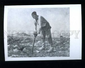 181071 man with a hoe by Millet old postcard