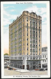 West Coast Title Building St Petersburg Florida Unused c1920s