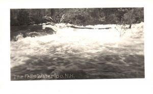 Vintage Postcard Real Photo The Falls Waterloo New Hampshire RPPC