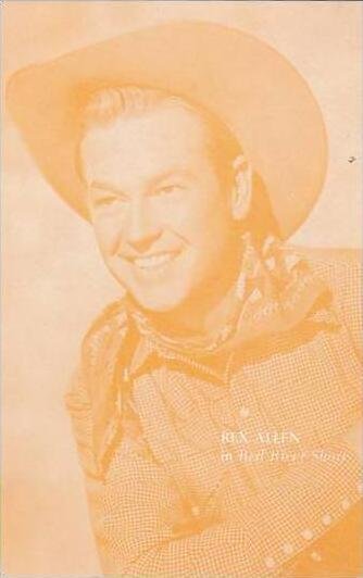 Cowboy Actor Rex Allen Vintage Arcade Card