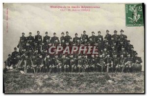 Old Postcard Army Guard music Republican Gabrile Pares