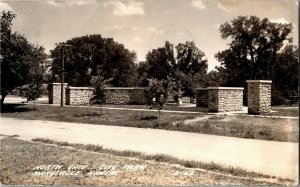 RPPC North Gate, City Park Marysville KS c1947 Vintage Postcard N35