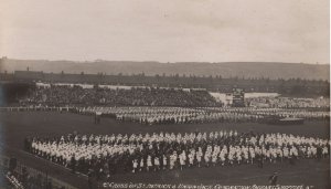 Sheffield Coronation Pageant St Patricks Cross Formation RPC Postcard