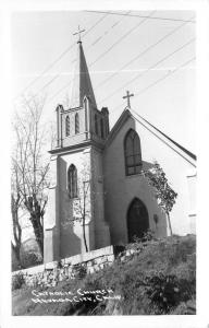 Catholic Church, Nevada City, CA Real Photo Postcard