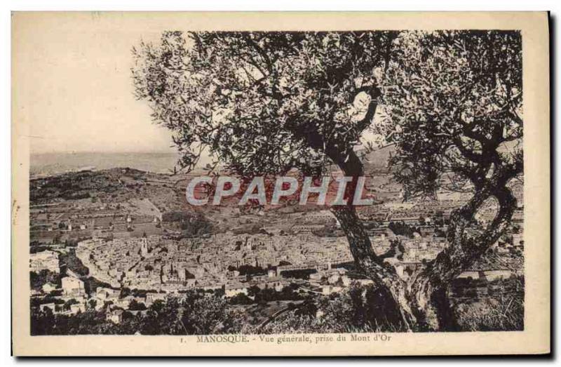 Postcard Old Manosque Vue Generale Mount jack & # 39or