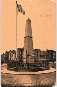 C.1910 Wells and McComas Monument, Baltimore, MD. Postcard P124 