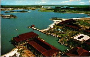 Vtg Polynesian Village Walt Disney World Orlando Florida FL Postcard