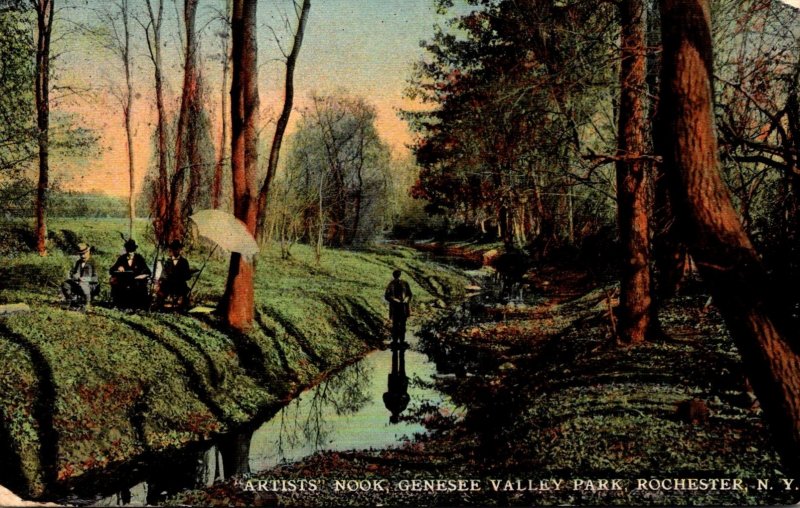 New York Rochester Genesee Valley Park Artists Nook 1911