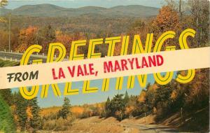 Greetings from La Vale Maryland MD  Postcard