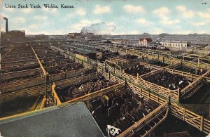 c.1909, Adv Grand Opening, Cudahy Plant, Wichita, KS, Stockyard, Old Postcard