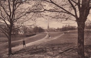 Walking The Dog Saffron Walden Essex RPC Old Postcard