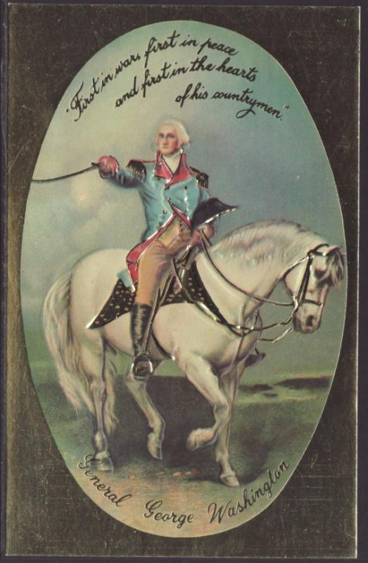 General George Washington on Horseback Postcard