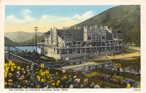 Columbia Gardens Pavilion Butte Montana linen postcard