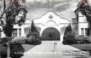 c1940 RPPC Postcard Union High School King City CA Monterey County Unposted