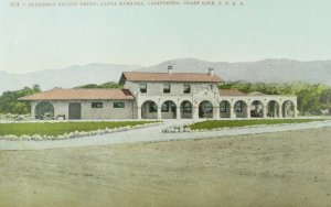 C.1910 Southern Pacific Depot, Santa Barbara, Cal. Postcard F88