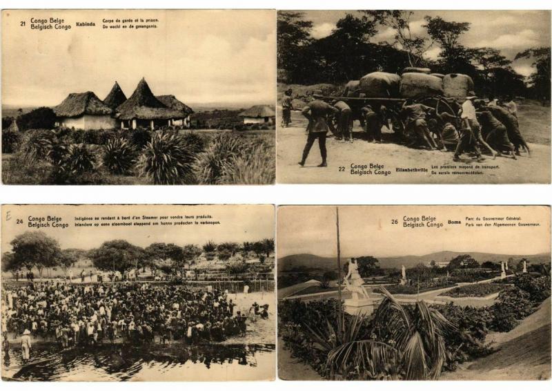 BELGIAN CONGO AFRICA 68 CPA AFRIQUE Vintage Postcards All DIFFERENT, with BETTER