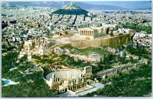 M-11310 Airview of Acropolis and Lycabettus hill Athens Greece