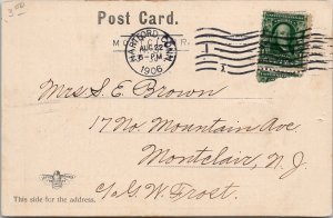 Hartford CT Wadworth Atheneum 1906 Metallic Finish Postcard Z30