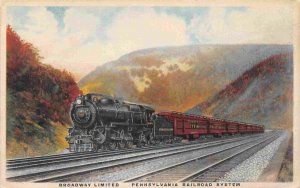 Broadway Limited Pennsylvania Railroad Train 1910s postcard
