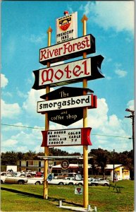 River Forest Motel Interstate 35 Belton TX Vintage Postcard C60