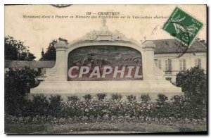 Postcard Old Chartres high Monument in Memory of Pastor Experiences on coal V...