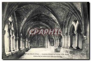 Old Postcard La Celle Cher Noirlac Abbey Cloister and east entrance to the ch...