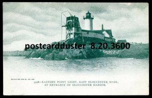 h4040 - EAST GLOUCESTER Massachusetts Postcard 1900s Eastern Point Lighthouse