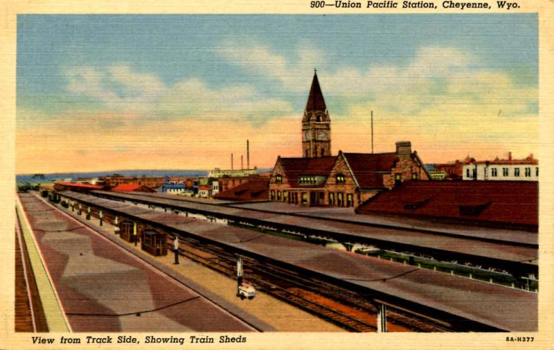 WY - Cheyenne. Union Pacific Station and Sheds