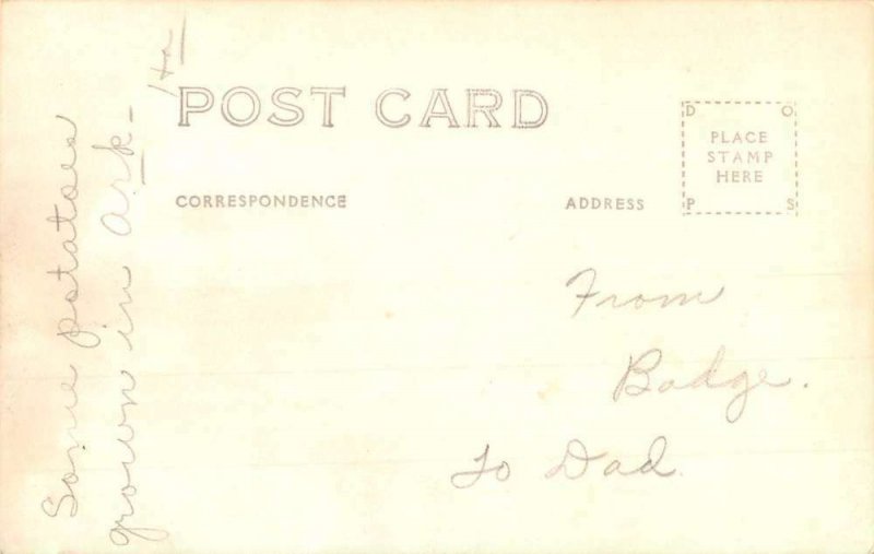 Van Buren Arkansas Cousin Fud Giant Potato Real Photo Vintage Postcard KK578