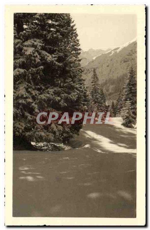 Old Postcard Landscape in the snow