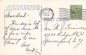 Early in the Morning! Deer 1940 postal marking on front