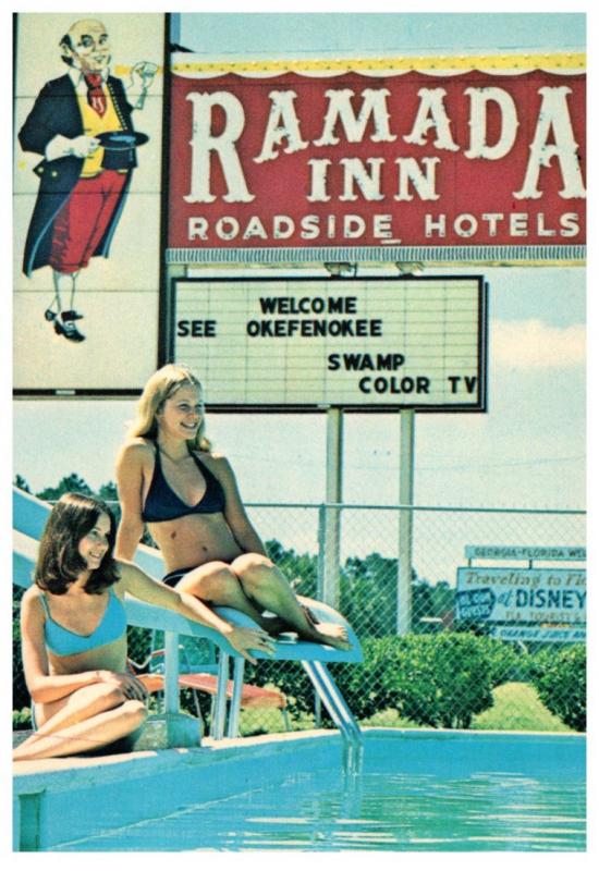 Georgia  Folkston , Ramada Inn Poolside, Sexy Girls in Bikini's