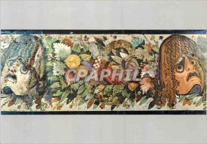 Postcard Modern Napoli Museo Nazionale socket with masks Flowers and Fruits