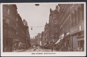 Warwickshire Postcard - New Street, Birmingham     RT288