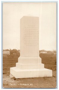 c1930's War 1812 Monument Sacket Harbor New York NY RPPC Photo Vintage Postcard