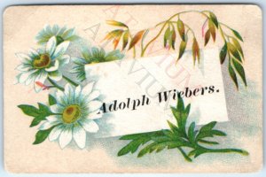 c1880s Adolph Wiebers Calling Trade Name Card Mexican Fleabane Beresford, SD C45