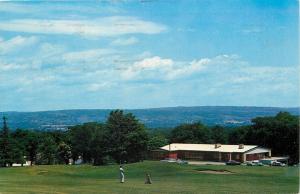 Utica New York~Valley View Municipal Golf Course~Clubhouse~Golfers~1963 Postcard
