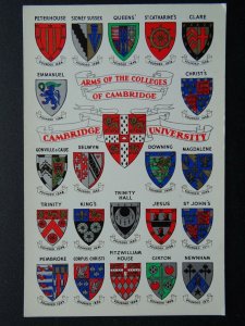 Cambridge University ARMS OF THE COLLEGES OF CAMBRIDGE - Old Postcard by A.S.Ltd
