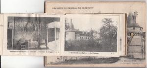 France Souvenir du CHATEAU DE CHAUMONT vintage leporello fold out vtg postcard