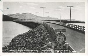 World's Longest All-Wooden Bridge ~ Sandpoint Idaho ID ~ c1949 RPPC Postcard