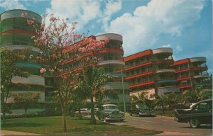 Postcard Ciudad Universitaria Hospital Clínico Caracas Venezuela Vintage Cars