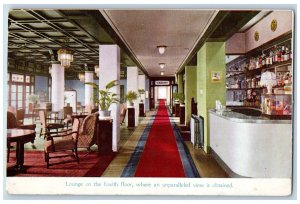 Kyoto Japan Postcard Lounge on Fourth Floor Miyako Hotel c1950's Vintage